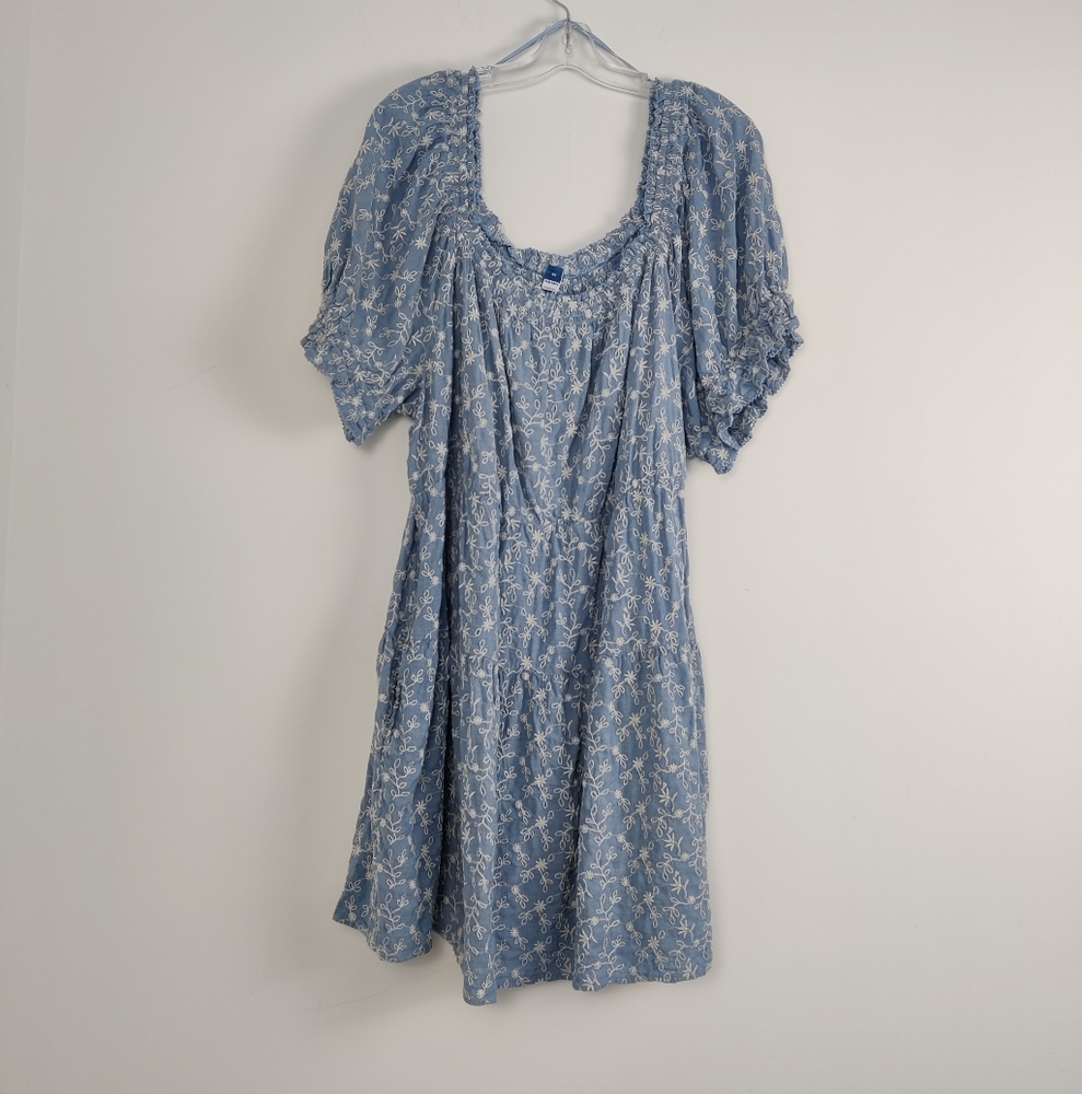 Blue Cottagecore Floral Women's Dress